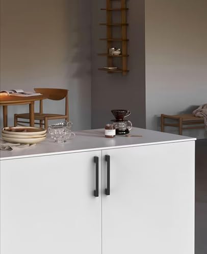 Matte Black Cabinet Pulls and Handles, 6.3 Inch, 10 Pack - color: Matte Black, size: 6.3"/160MM Hole Center