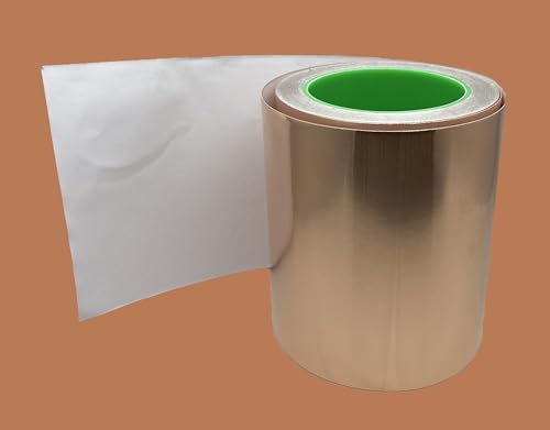 Premium Grade Thick Dual Conductive Copper Foil Tape 8 inches Width, .086mm Thick, 50 feet roll with Conductive Adhesive Superior Electrical Conductivity