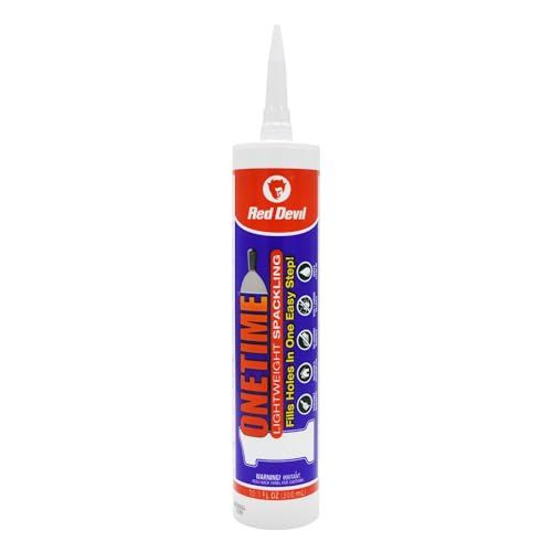 Red Devil 0550 Onetime Lightweight Spackling, 10.1 oz. Cartridge, White, 12 Pack - size: Pack of 12, style: 10.1 oz