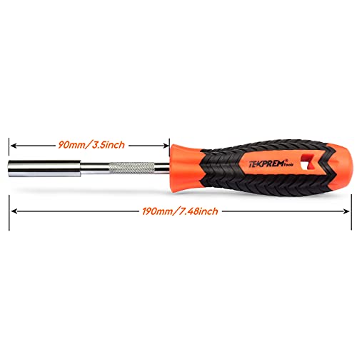 Torx Bit Set with 1/4 inch Magnetic Bit Driver,TEKPREM 12-Piece Security Torx Screwdriver Bit Set with 1 inch T5 T6 T7 T8 T9 T10 T15 T20 T25 T27 T30 T40 Tamper Resistant - size: 1" Long Torx Bits