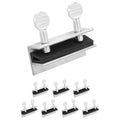 "Nuk3y Sliding Window Security Locks with Rubber Gasket (Aluminum, 8 Pack)" - color: Aluminum, size: 8 Pack