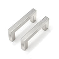 Goldenwarm Brushed Nickel Cabinet Pulls 40 Pack 3 Inch, Square Drawer Handles, Stainless Steel, Screws Included, Silver Kitchen Hardware for Cupboard Closet Furniture Upgrade - size: 3In(76MM) Hole Centers