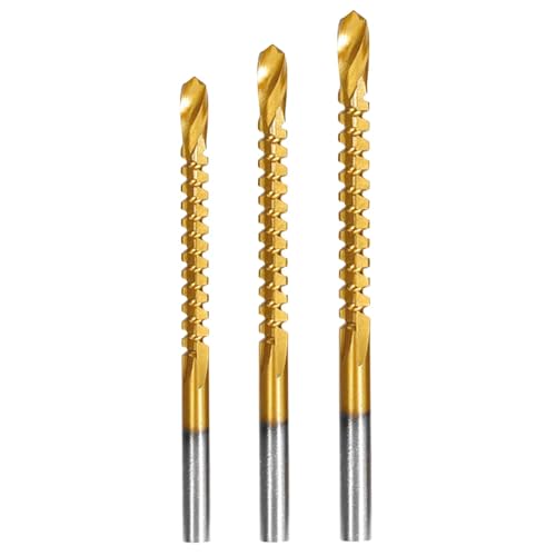 Drill America 3 Piece HSS Tin-Coated Side Cutting/Serrated Saw Drill Bit Kit, (1/8", 3/16" and 1/4") - size: Set
