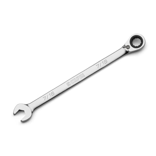 Capri Tools 7/16 in. 120-Tooth Ultra-Smooth Reversible Ratcheting Combination Wrench, XL Long Series, SAE, 12-Point - size: 7/16"