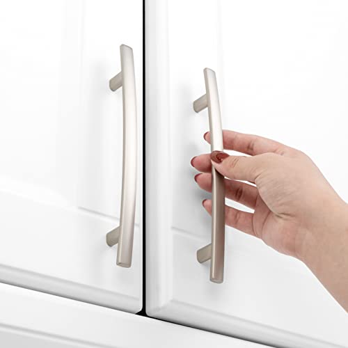 KOOFIZO 10 Pack 5 in Brushed Nickel Cabinet Pulls, Drawer Handles 1961 - color: Brushed Nickel, size: 5" CC