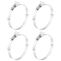 HARFINGTON 4pcs Hose Clamps 3.3"-4.3" (84-108mm) Adjustable 304 Stainless Steel Worm Gear Hose Clamps Assortment Kit for Plumbing Dryer Vent Automotive Dust Collector - size: 84-108mm