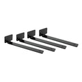 4 Pack 10 Inch Shelf Brackets – Heavy-Duty Black Metal L Bracket Kit for Wall Mount Floating Shelves – Includes Screws & Anchors – Ideal for Garage, Kitchen, Pantry, or Closet Shelving - size: 10 Inch