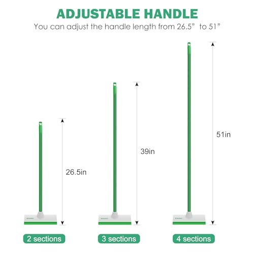 SetSail Floor Scrub Brush with 51-Inch Long Adjustable Handle Brush, Green - color: Green, size: 10in