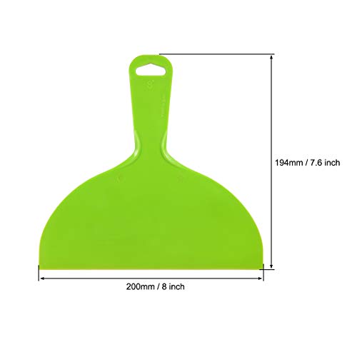 uxcell Putty Scraper 8" Plastic Flexible Putty Knives Disposable Spreader for Taping Drywall Wall Painting Green 3pcs - size: 8"