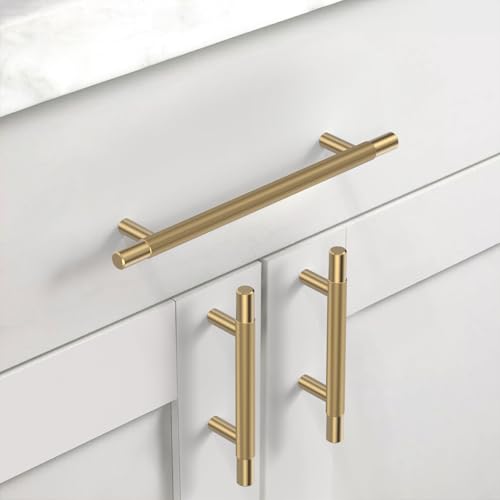 Asidrama 10 Pack 6.3 Inch(160mm) Champagne Bronze Knurled Kitchen Cabinet Handles, Cabinet Pulls Kitchen Cabinet Hardware for Cupboard Drawer Pulls - color: Champagne Bronze, size: 6.3" Hole Center