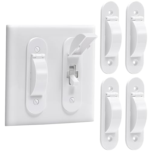 Wall Switch Guard, Child Proof Light Switch Cover Guard | Toggle Style | Light Switch Protection | Keep Toggle Switch in On or Off Position | 4 Pack, White - size: 4 Pack