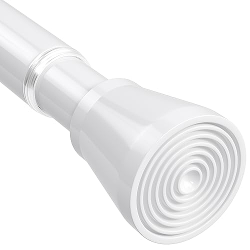 White Tension Curtain Rod for Windows 28 to 48 Inch - color: White, size: 28-48"