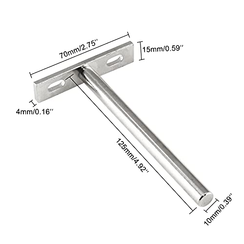 Luomorgo 5 Inch Floating Shelf Bracket, 4 Pcs Blind Shelf Bracket - size: 5 Inch