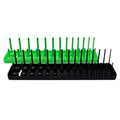 Grip 2 pc Socket Tray Organizer Sets Metric & SAE - Fits Deep & Shallow - ABS Plastic (3/8 in) - size: 3/8 in