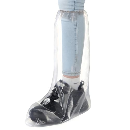 Yeios 50 Pack 19.68inch Tall Waterproof Disposable Shoe Covers for Rain Mud - color: 15.75*19.68inch