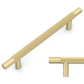 Amerdeco 10 Pack Brushed Gold Knurled Cabinet Pulls 5 Inch Hole Centers Kitchen Cabinet Handles Hardware Kitchen Handles for Cabinets Handles IH0006… - color: Brushed Gold, size: 5"/128MM Hole Center