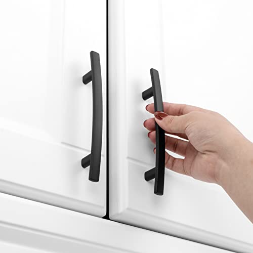 KOOFIZO 10 Pack 3-3/4 in Matte Black Cabinet Pull, Black Drawer Handle 1961 - color: Black, size: 3-3/4" CC