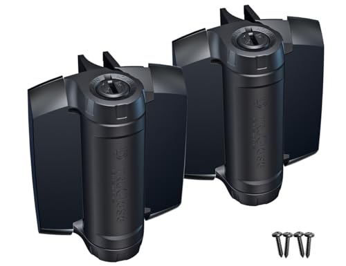 D&D TCHD1AL2S3BTS TruClose Heavy Duty Gate Hinge Square Gates, 2 pcs - color: Black, size: Fixed gate gap is 8/10” – gap = gate frame to post