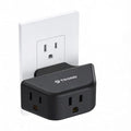 TROND 360 Rotating Plug Outlet Extender for Bathroom Kitchen, Black - color: Black, size: 3AC-3 Prong (Rotating Plug), 1 Pack