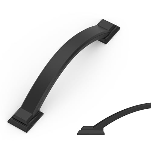 Amerdeco 10 Pack Matte Black Cabinet Pulls 3.75" - color: Matte Black, size: 3.75" hole center