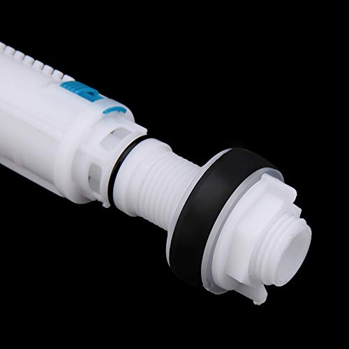 Dual Flush Toilet Fill Valve and Syphon Kit Universal G1/2 Push Button Cistern Valve for Bathroom Toilet Tank Repair Water Saving(4 points plastic pipe inlet valve)