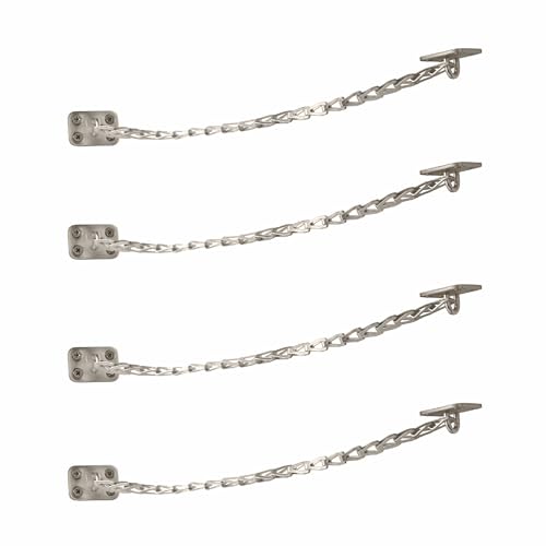 Mega Handles Transom Chain 12-Inch Satin Nickel (4-Pack) - Window Restraint - color: Satin Nickel, size: 4 Pack