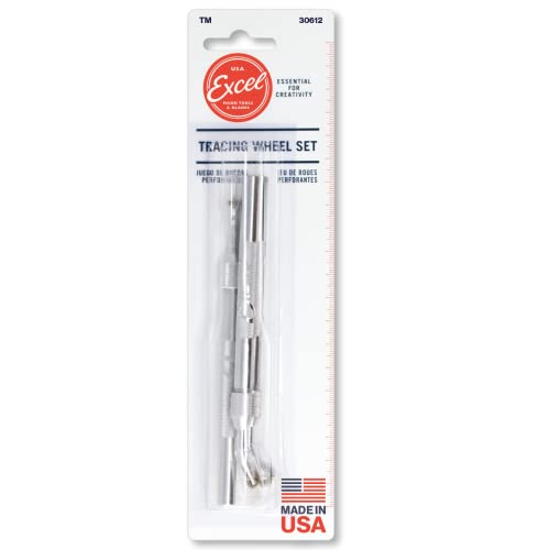 Excel Blades Pounce Wheel Set of 3, Stainless Steel, Aluminum Handles - color: Pounce Wheel Set