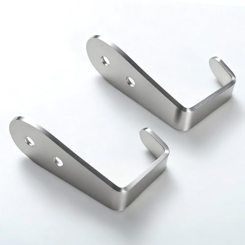 8 Pcs Stainless Steel Hooks for Hanging, Heavy Duty Hook, Wall Hooks Key Holder Wall Mount Hanger Coat Hook Garage Storage Screw Utility Hooks (Silver) - color: Silver