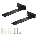 HEART ART Floating Shelf Brackets 6 Inch,Heavy Duty Black 2 Pack - size: 6 Inch, style: 2 Pack