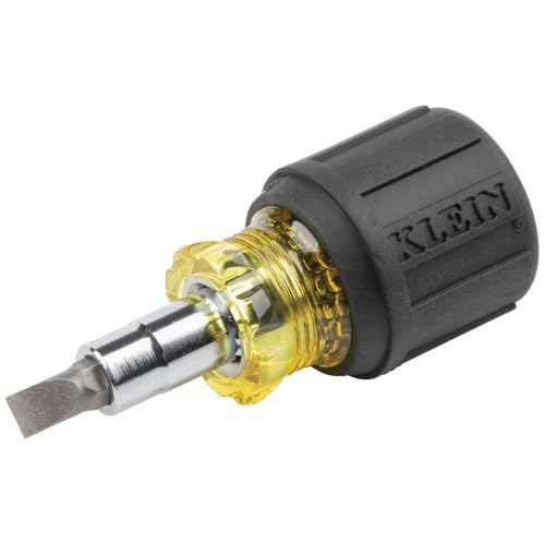 Klein Tools 80027 Screwdriver Set, 11-in-1 Multi-bit Screwdriver, 6-in-1 Stubby, Phillips, Slotted, Square, Torx Bits, 2-Piece - style: Screwdriver Kit