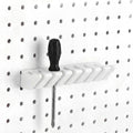 Novabright 1 Pc White Pegboard Screwdriver Holder Pegboard Accessories - color: White