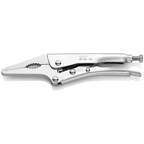 KNIPEX - 41 34 165 Knipex Tools LP - 4134165 6-1/4" Grip Pliers w/Long, Narrow Jaw, Nickel Plated