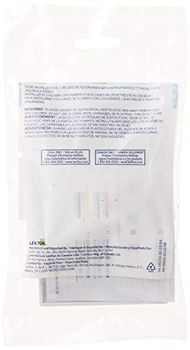 Leviton Standard Telephone Wall Jack, 6P4C, Screw Terminals, 40249-W, White - size: Leviton
