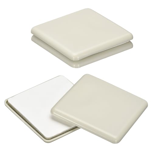 uxcell Furniture Sliders, 4Pcs 2 1/2" - Plastic Self-Adhesive Square Sliding Pads, Chair Glides for Carpeted Tile Vinyl Hardwood Floors (Grey) - size: 2 1/2"