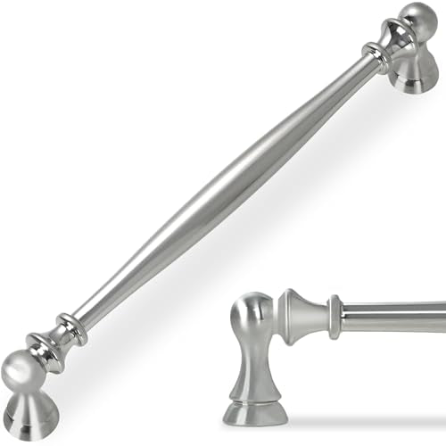 10 Pack 7-1/2 Inch(192mm) Kitchen Cabinet Handles Brushed Satin Nickel Cabinet Pulls Zinc Alloy Drawer Pulls Solid Kitchen Hardware - color: Brushed Satin Nickel, size: 7-1/2'' Hole Center(192mm)