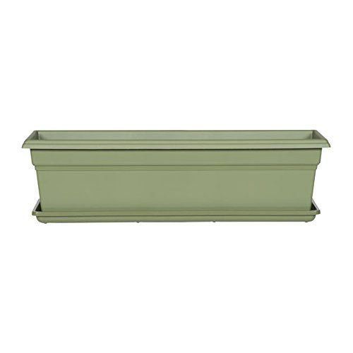 Novelty 10240, Sage, Countryside Flower Box Tray, Medium (22.25” x 6.5”) (Pack of 3) - color: Sage, size: 22.3" x 6.5" x 1" (Pack of 3)