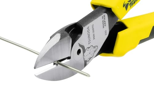Tsunoda PKN-200TG, High-Leverage Heavy-Duty Diagonal Cutters, Wire Cutters, 8-Inch (200mm), Made in Japan - size: 8-inches Elastomer Handle