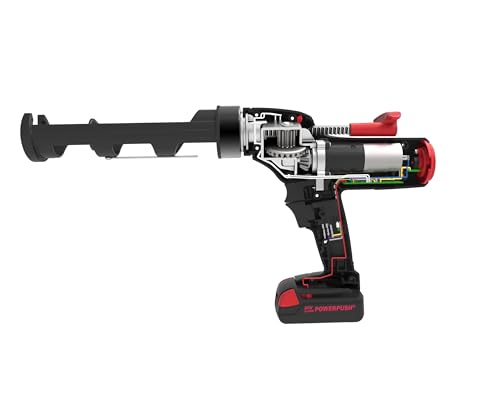 5026 Series Cordless Caulking Gun – 20V Lithium Battery Powered Electric 10oz Cartridge Dispenser, Lightweight 5.2 lbs, 850 lb Thrust, No-Drip Sealant & Adhesive Applicator - size: 10oz / 300ml, style: Cordless 20V (5000 Series)