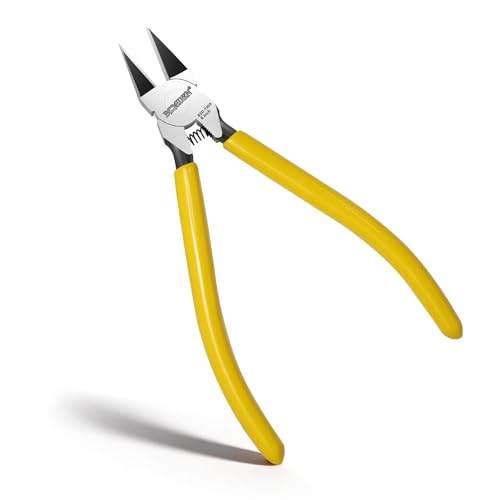 BOOSDEN 1-Pack 6" Flush Cut Pliers, Spring-Loaded Wire Cutters for Crafts - color: 6''-1 Pack