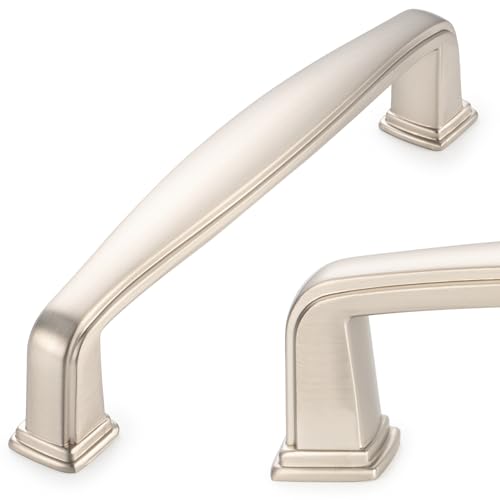 KOOFIZO 10 Pack 3-3/4 in Brushed Nickel Cabinet Pulls, Drawer Handles 1817 - color: Brushed Nickel, size: 3-3/4" CC - 10Pcs