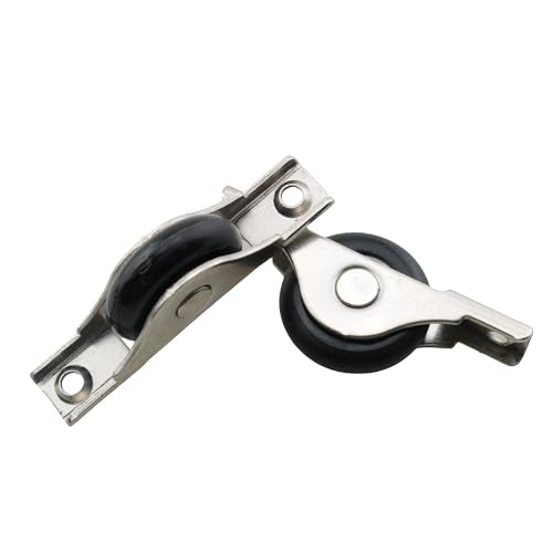 TAODAN 2PCS 29mm Black Screen Door Roller Wardrobe Wheel Nylon Pulleys with Stainless Steel Housing for Garage Screen Door and Sliding and Cabinet Door