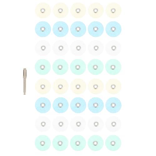 Healifty Finishing Discs with Mandrel Tooth for Composite Filling Finishing Oral Polish Tool for Front and Back 0.59 in Diameter One-Time Use - color: 40 Pcs