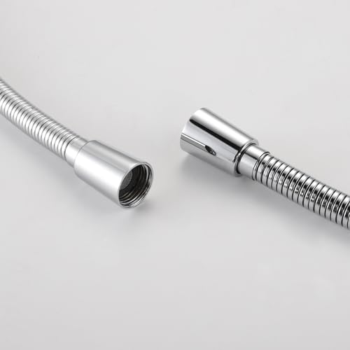 KES Brass Shower Head HandHeld Shower Wand, 1.5-Meter Long Hose Square - color: Polished Chrome