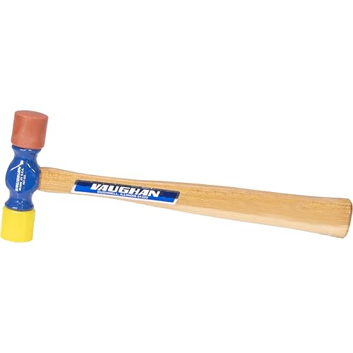 VAUGHAN Soft Face Hammer, 6 Oz, Small Hammer, Assembled in the USA - color: Red/Yellow, size: 6 oz