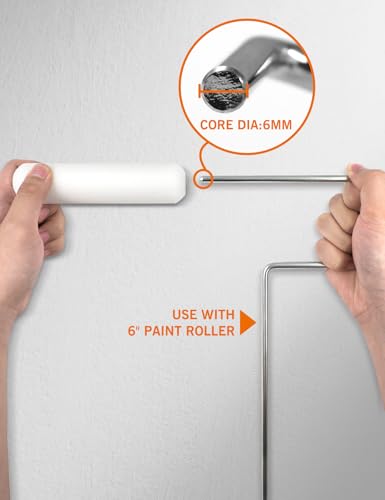 ROLLINGDOG 6 inch Paint Roller Covers Paint Roller Sleeves - color: 10PC foam roller covers