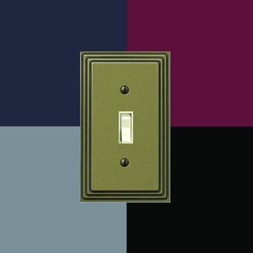 Amerelle Steps Double Toggle/Single Duplex Cast Metal Wallplate in Rustic Brass - color: Rustic Brass, size: 2 Toggle / 1 Duplex