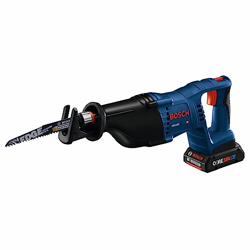 BOSCH CRS180-B15 18V 1-1/8 In. D-Handle Reciprocating Saw Kit with (1) CORE18V 4 Ah Advanced Power Battery - style: w/ 18V 4 Ah Battery