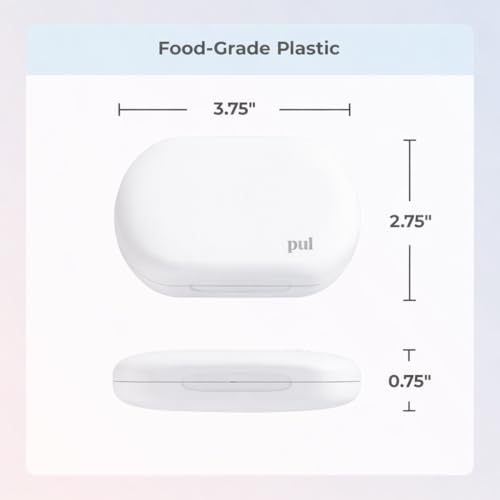 PUL Aligner Care Convenience Kit – Case + 2-in-1 Tool for Invisalign, Retainers, Partial Dentures, Mouth & Night Guards & More – White Case & 2-Pack of White Aligner Seating Chewie & Removal Tool - color: White Combo