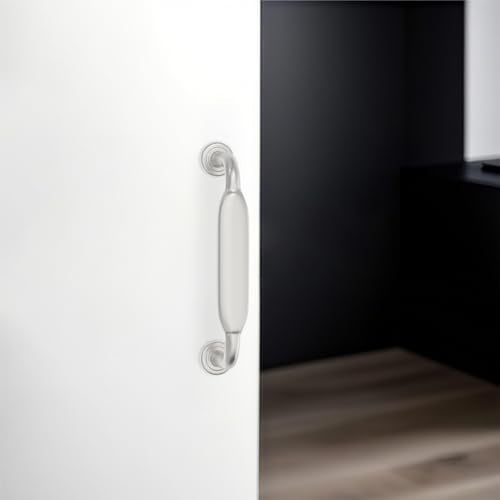 10 Pack 3 Inch Cabinet Pulls Brushed Satin Nickel Kitchen Handles Zinc Alloy Drawer Pulls Solid Hardware - color: Brushed Satin Nickel, size: 3'' Hole Center(76mm)