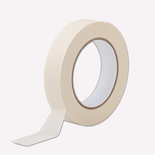 Lichamp Masking Tape 1 inch, 2 Pack General Purpose Beige Masking Tape White Masking Paper, 1 inch x 55 Yards x 2 Rolls (110 Total Yards) - size: 2 Rolls x 0.94 inch x 55 Yards